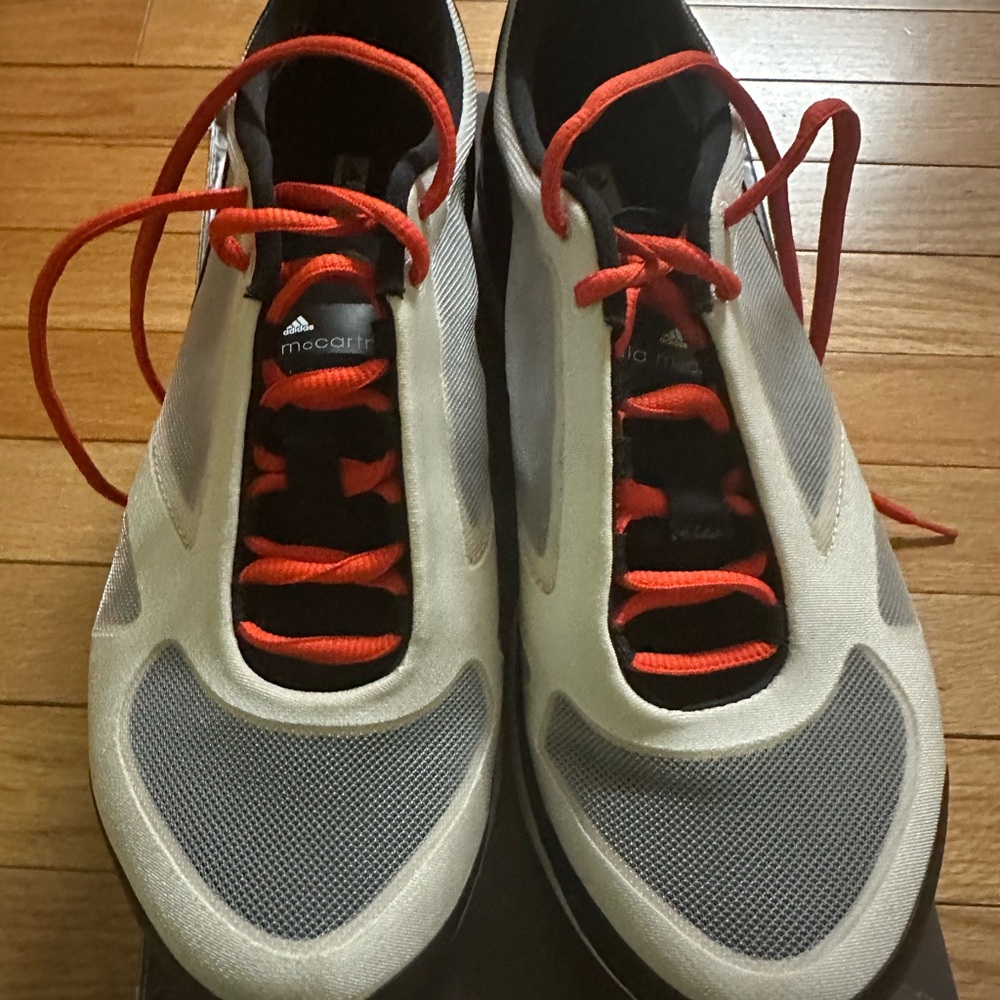 Adidas by Stella McCartney White and Red Sneakers